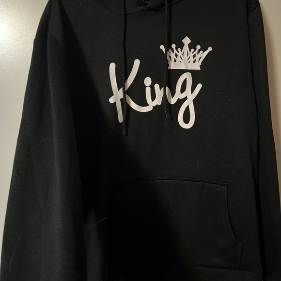 XXL Mens Black “King” Hooded Sweatshirt - Picture 5 of 12